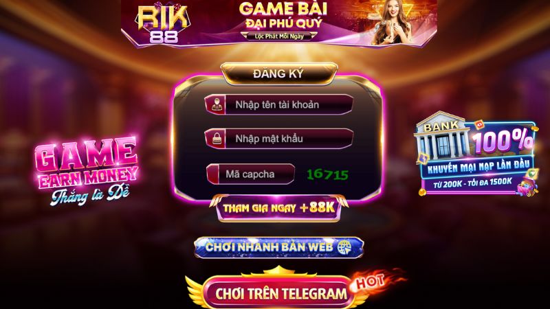 Game bắn cá đổi thưởng uy tín Rik88